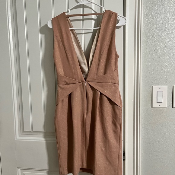 ASOS Shimmer gold mini dress - Picture 2 of 4